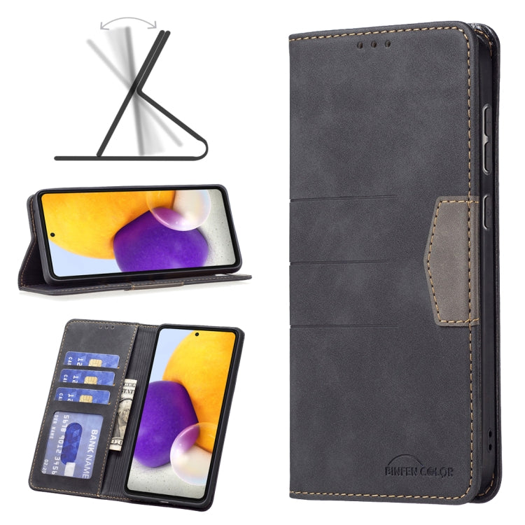 For Samsung Galaxy A73 5G Magnetic Splicing Leather Phone Case
