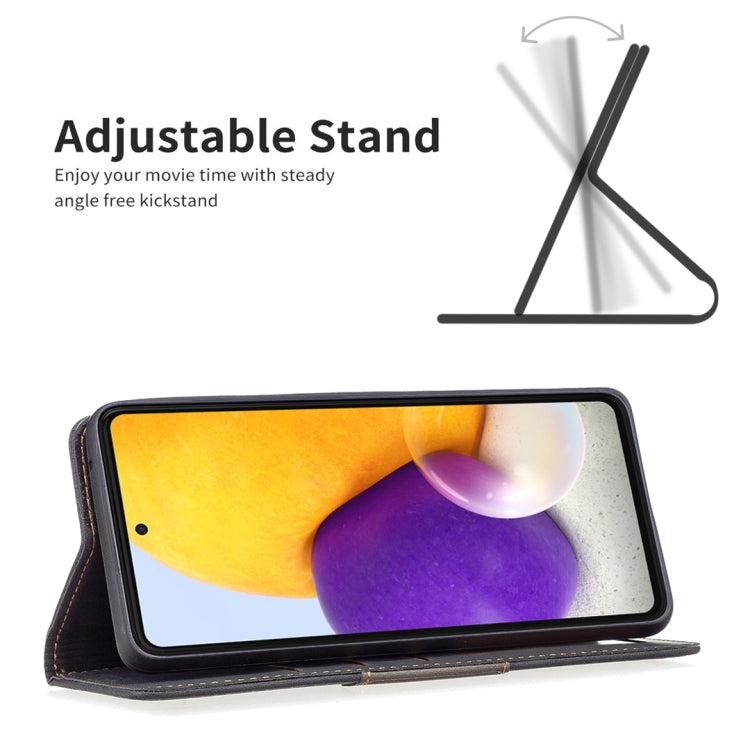For Samsung Galaxy A73 5G Magnetic Splicing Leather Phone Case