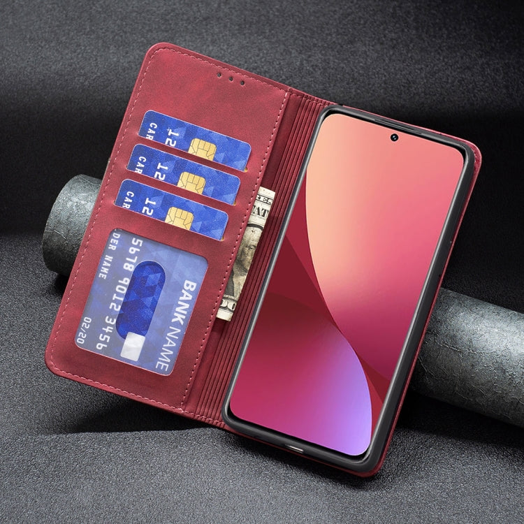 For Xiaomi 12 Magnetic Splicing Leather Phone Case
