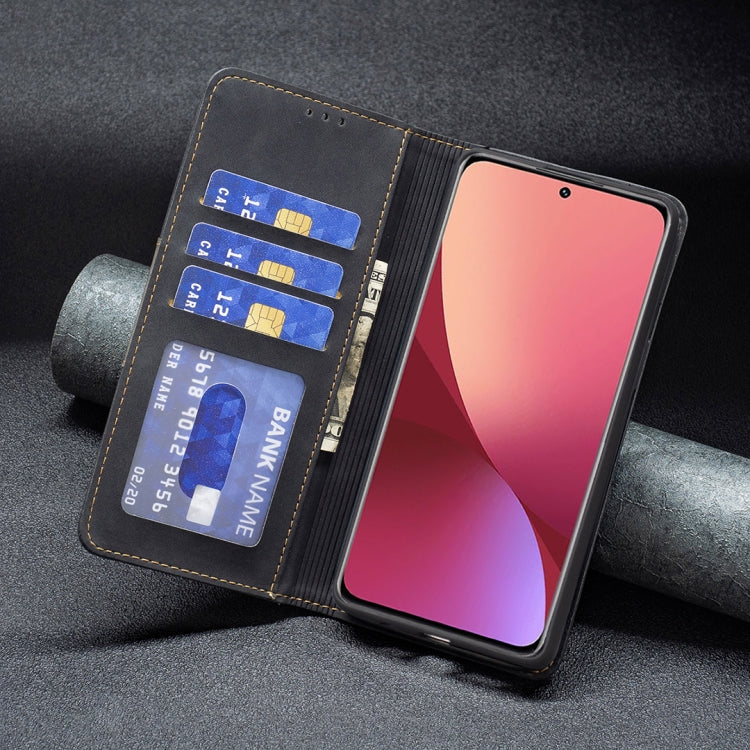 For Xiaomi 12 Magnetic Splicing Leather Phone Case