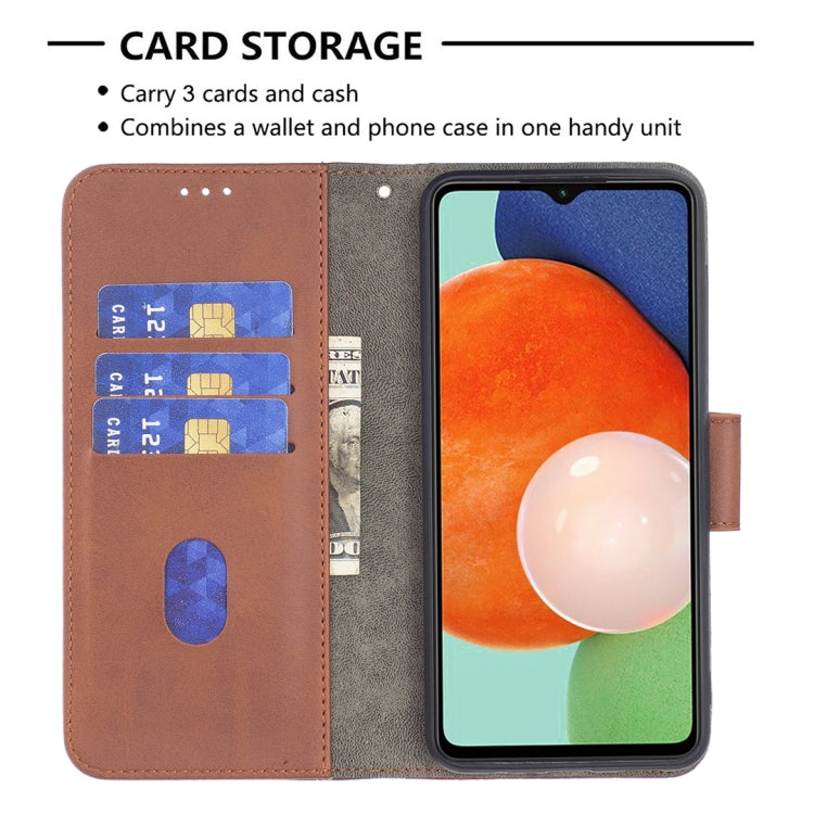 For Samsung Galaxy A13 4G Matching Color Crocodile Texture PU Leather Phone Case