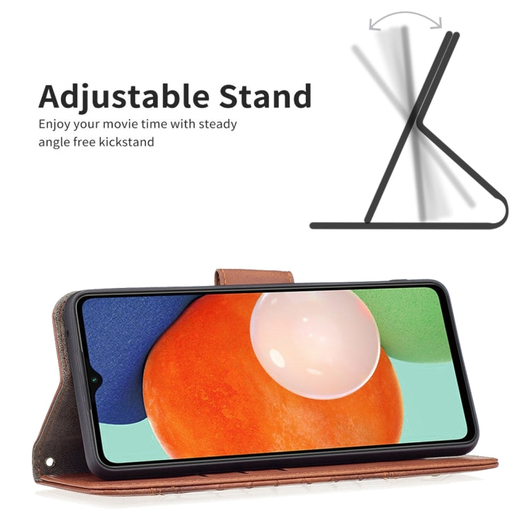For Samsung Galaxy A13 4G Matching Color Crocodile Texture PU Leather Phone Case