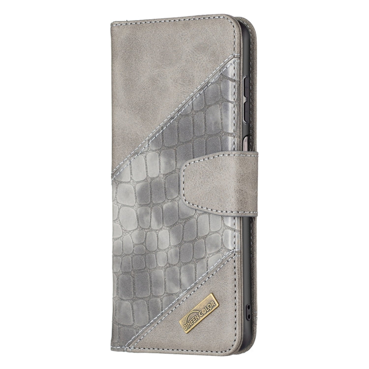 For Samsung Galaxy A13 4G Matching Color Crocodile Texture PU Leather Phone Case