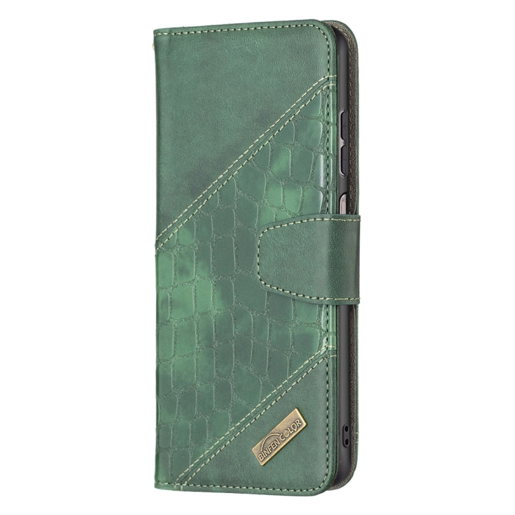 For Samsung Galaxy A13 4G Matching Color Crocodile Texture PU Leather Phone Case