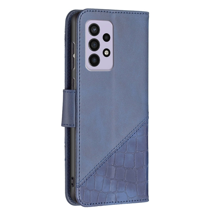 For Samsung Galaxy A33 5G Matching Color Crocodile Texture PU Leather Phone Case