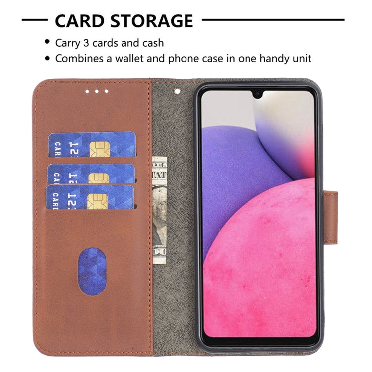 For Samsung Galaxy A33 5G Matching Color Crocodile Texture PU Leather Phone Case