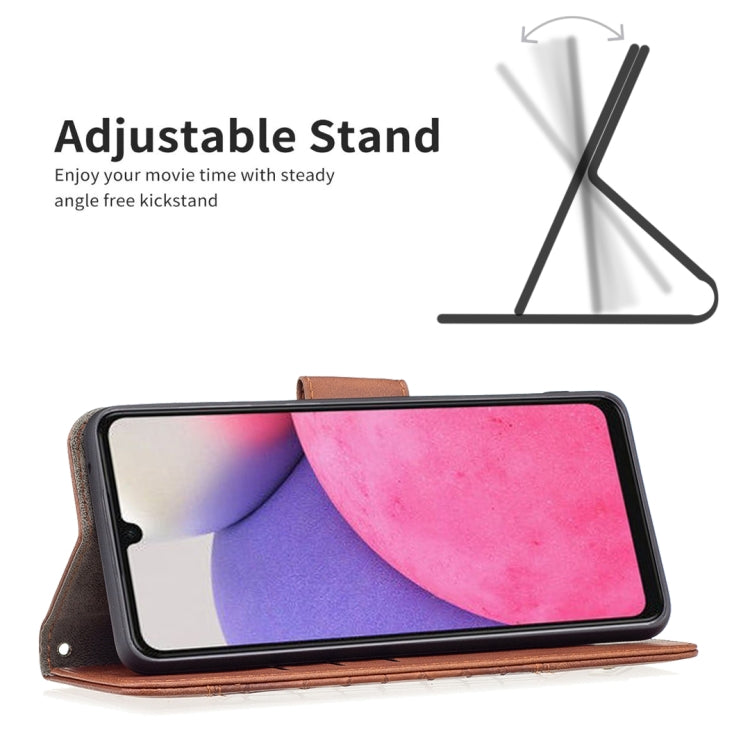For Samsung Galaxy A33 5G Matching Color Crocodile Texture PU Leather Phone Case