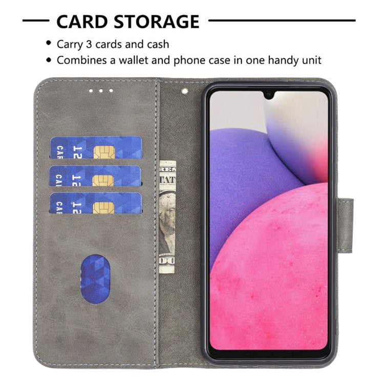 For Samsung Galaxy A33 5G Matching Color Crocodile Texture PU Leather Phone Case