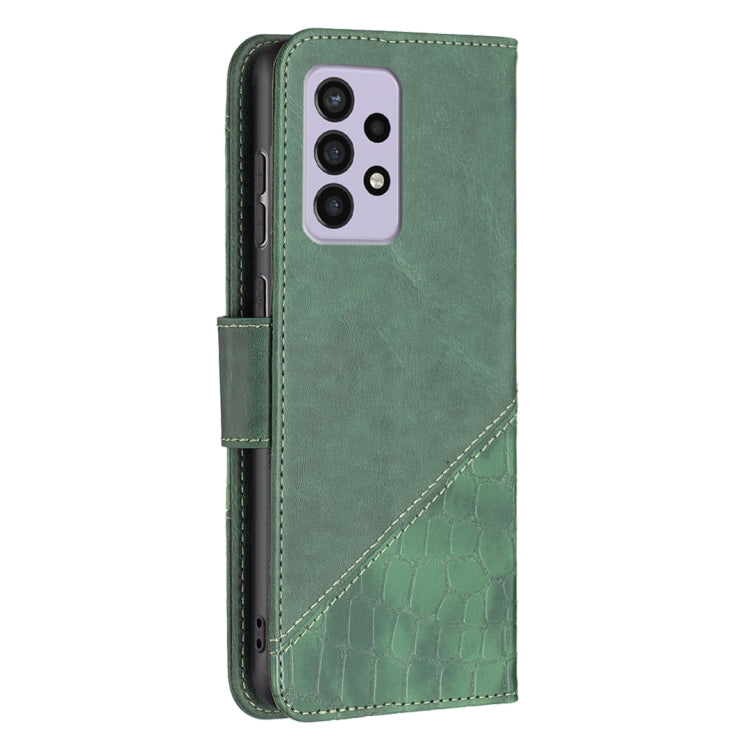 For Samsung Galaxy A33 5G Matching Color Crocodile Texture PU Leather Phone Case