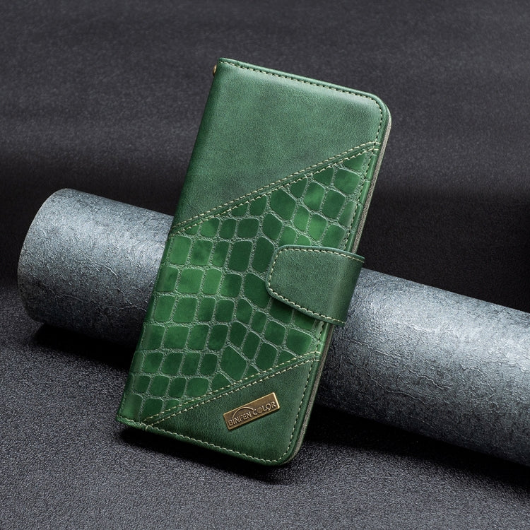 For Samsung Galaxy A33 5G Matching Color Crocodile Texture PU Leather Phone Case