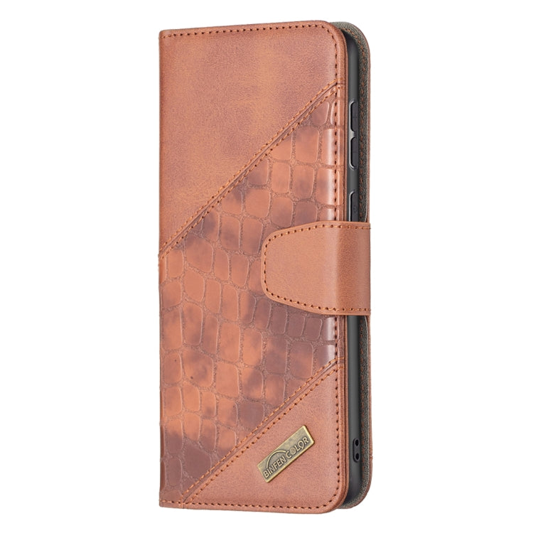 For Samsung Galaxy A73 5G Matching Color Crocodile Texture PU Leather Phone Case