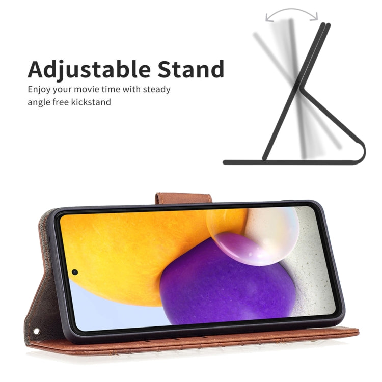 For Samsung Galaxy A73 5G Matching Color Crocodile Texture PU Leather Phone Case