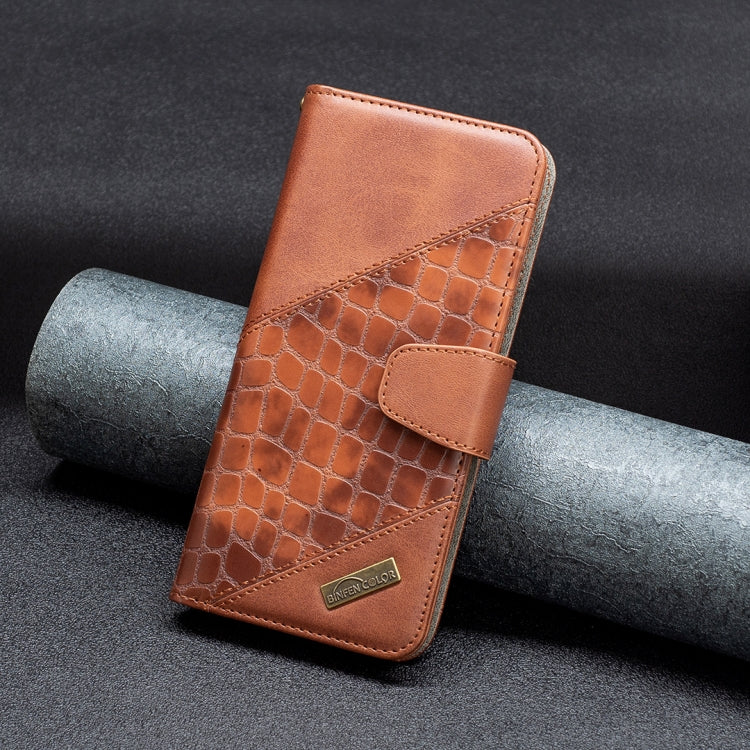 For Samsung Galaxy A73 5G Matching Color Crocodile Texture PU Leather Phone Case