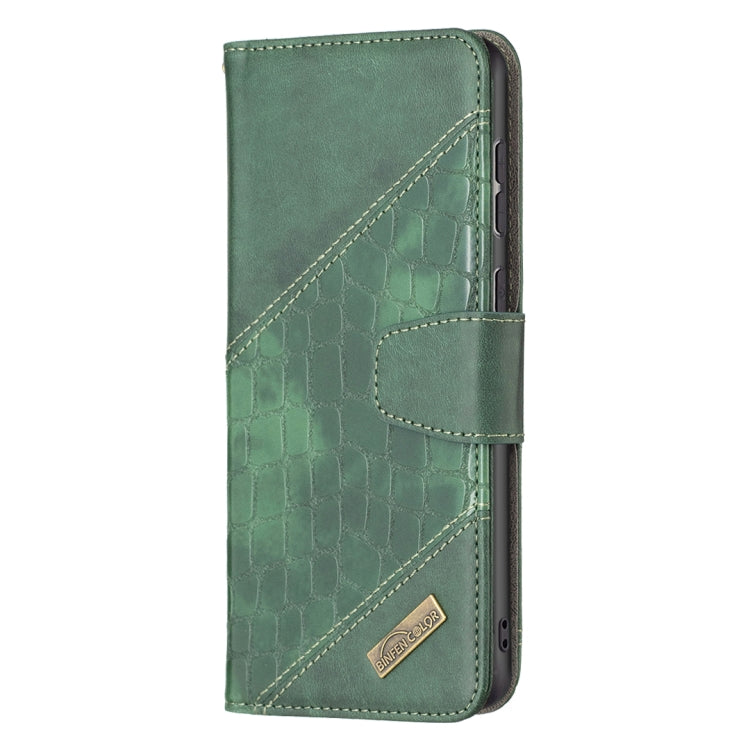For Samsung Galaxy A73 5G Matching Color Crocodile Texture PU Leather Phone Case
