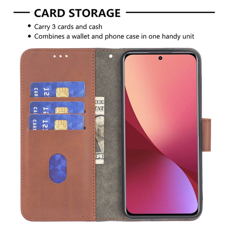 For Xiaomi 12 Matching Color Crocodile Texture PU Leather Phone Case