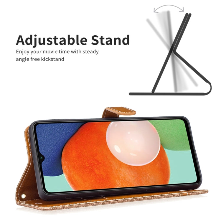 For Samsung Galaxy A13 4G Color Matching Denim Texture Leather Phone Case