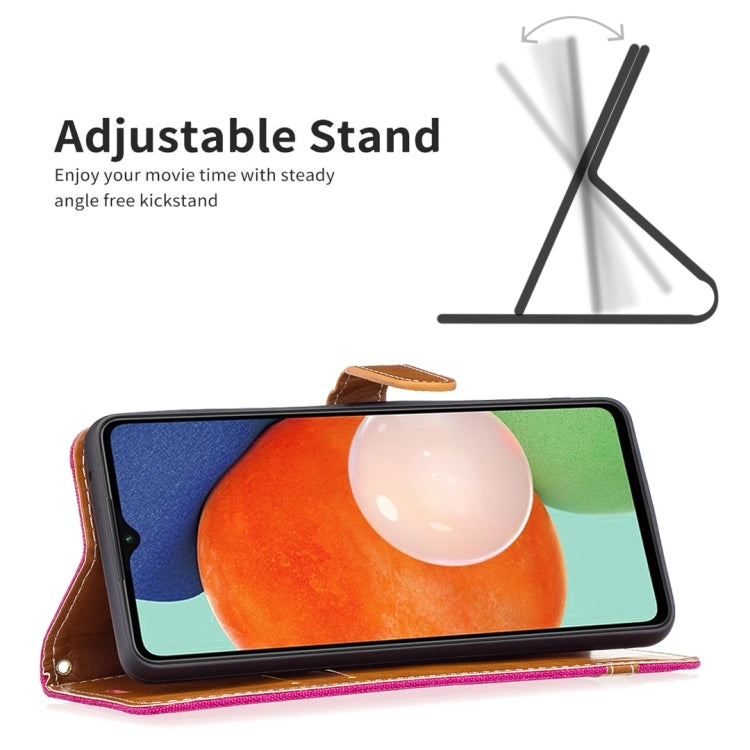 For Samsung Galaxy A13 4G Color Matching Denim Texture Leather Phone Case