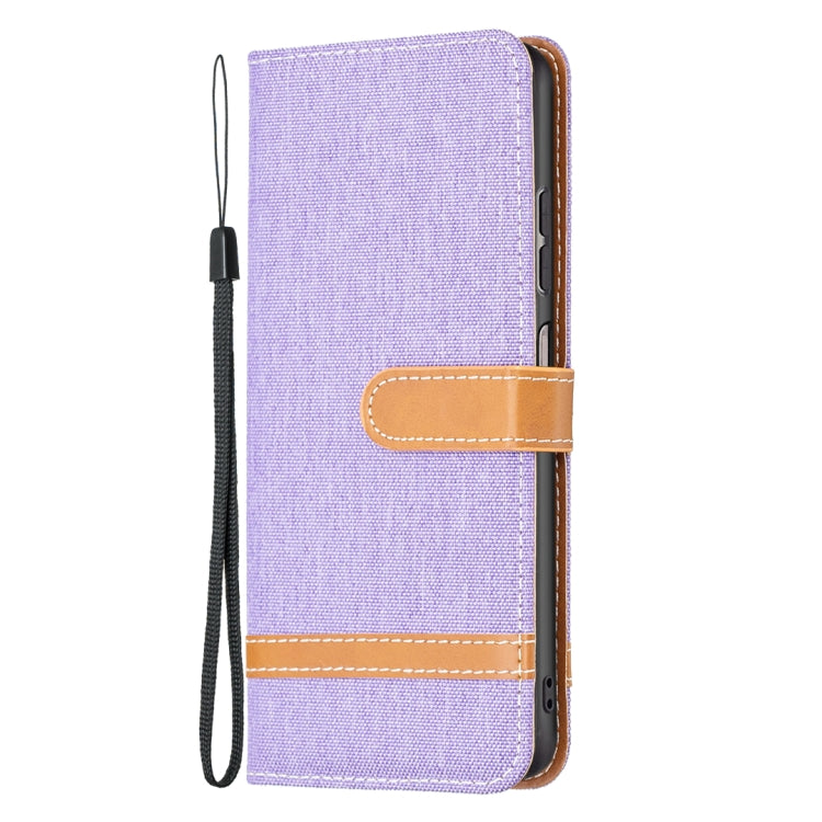 For Samsung Galaxy A13 4G Color Matching Denim Texture Leather Phone Case