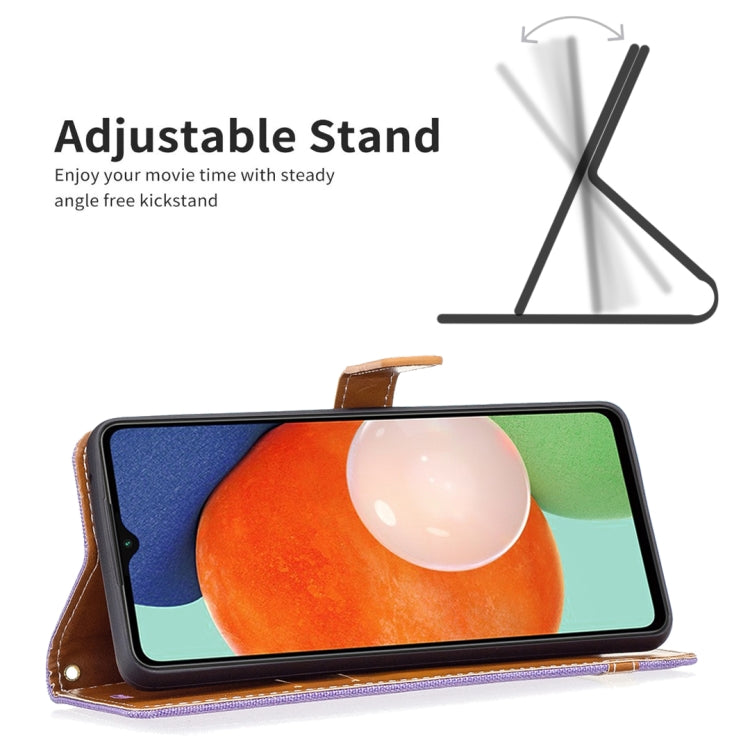For Samsung Galaxy A13 4G Color Matching Denim Texture Leather Phone Case