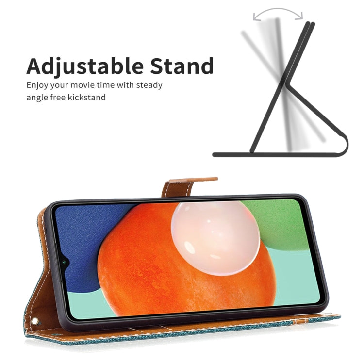 For Samsung Galaxy A13 4G Color Matching Denim Texture Leather Phone Case