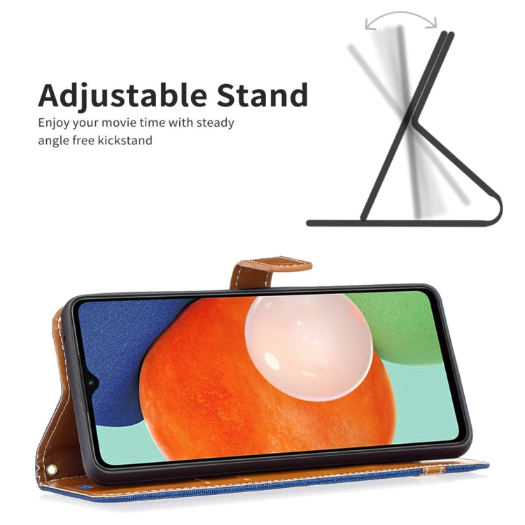 For Samsung Galaxy A13 4G Color Matching Denim Texture Leather Phone Case