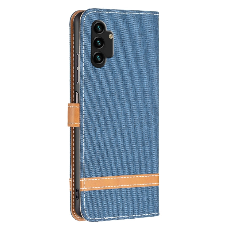 For Samsung Galaxy A13 4G Color Matching Denim Texture Leather Phone Case