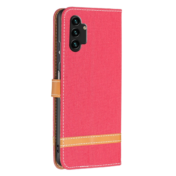 For Samsung Galaxy A13 4G Color Matching Denim Texture Leather Phone Case