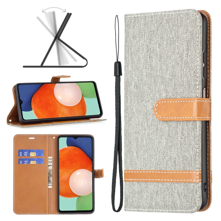 For Samsung Galaxy A13 4G Color Matching Denim Texture Leather Phone Case
