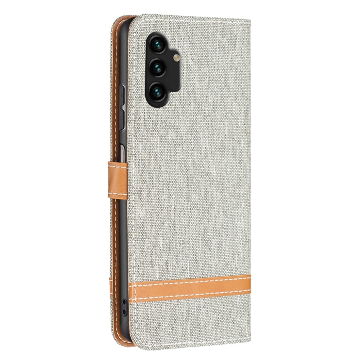 For Samsung Galaxy A13 4G Color Matching Denim Texture Leather Phone Case
