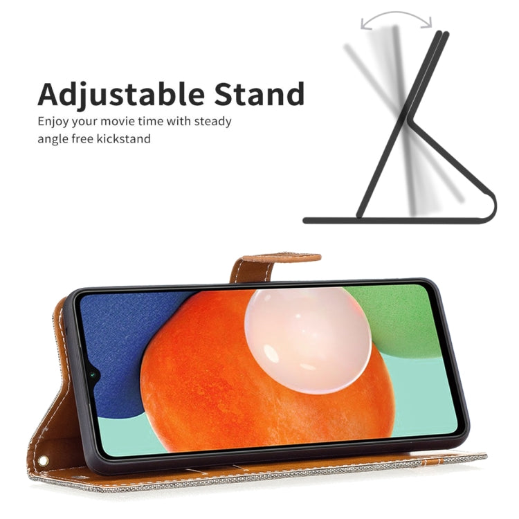 For Samsung Galaxy A13 4G Color Matching Denim Texture Leather Phone Case