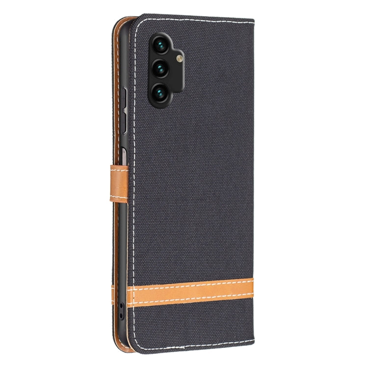 For Samsung Galaxy A13 4G Color Matching Denim Texture Leather Phone Case