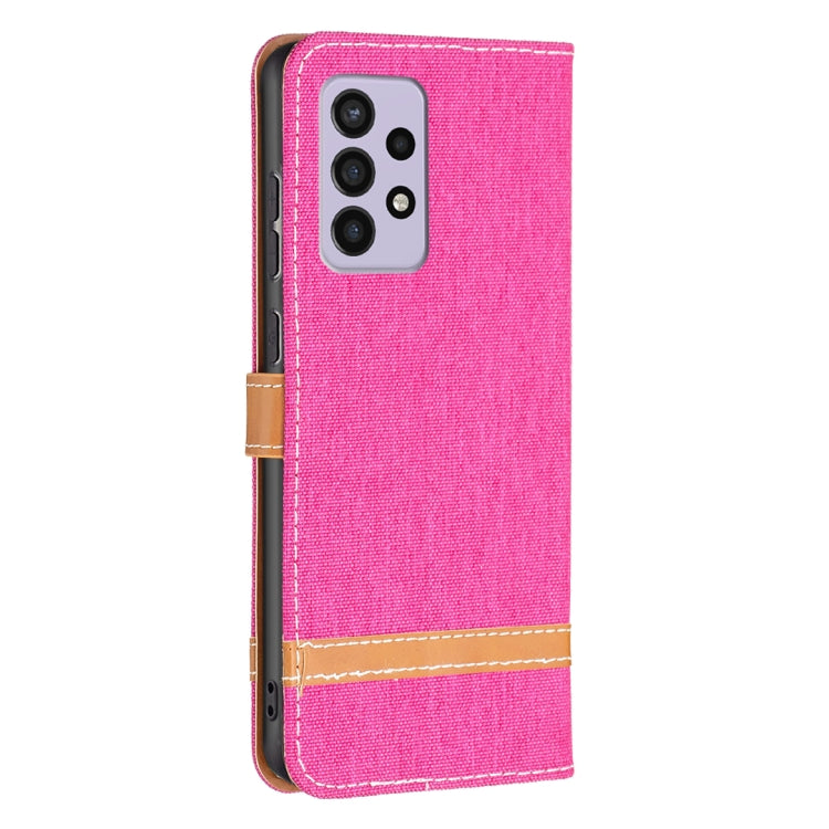 For Samsung Galaxy A33 5G Color Matching Denim Texture Leather Phone Case