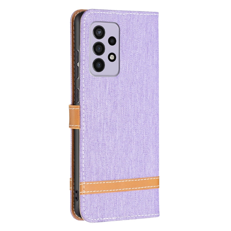 For Samsung Galaxy A33 5G Color Matching Denim Texture Leather Phone Case