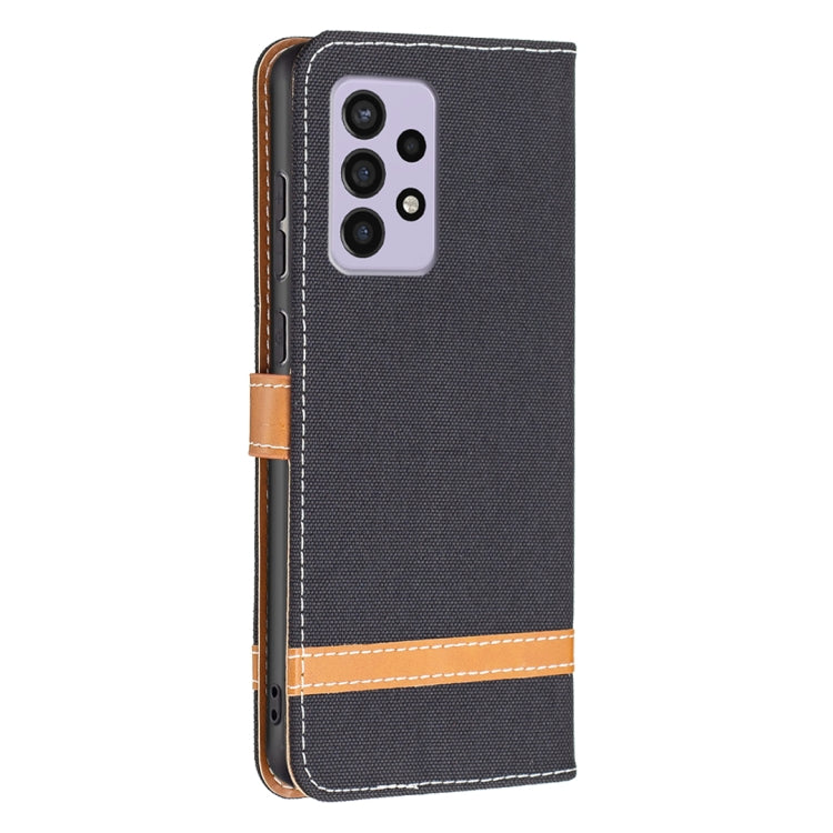 For Samsung Galaxy A33 5G Color Matching Denim Texture Leather Phone Case