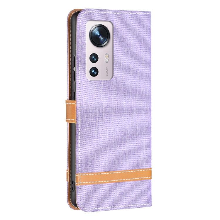 For Xiaomi 12 Color Matching Denim Texture Leather Phone Case