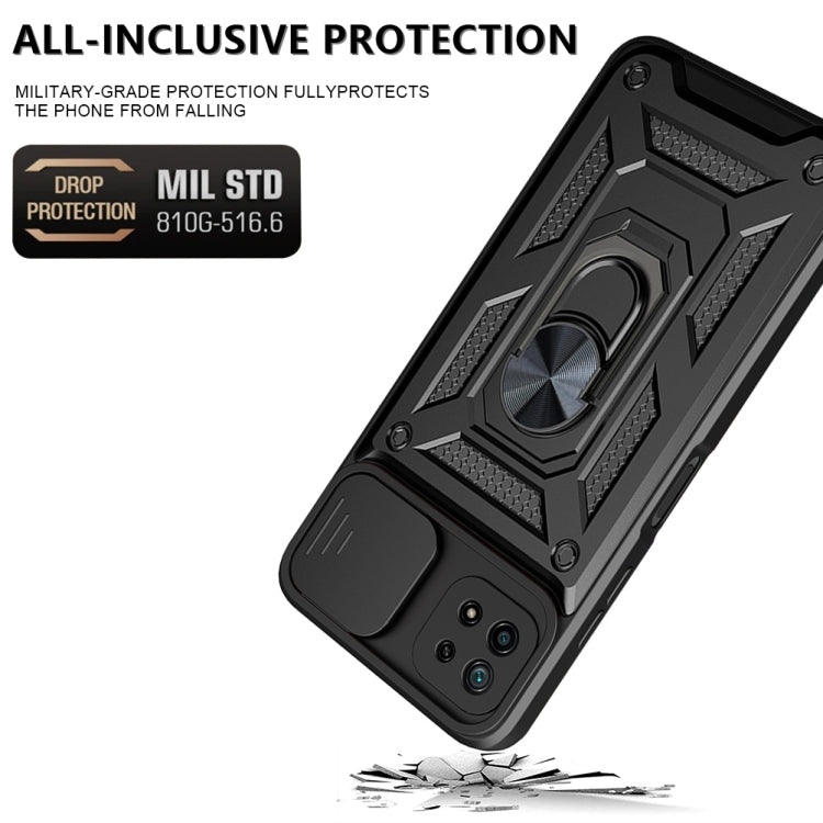 For Samsung Galaxy A22 5G Sliding Camera Design TPU + PC Phone Case