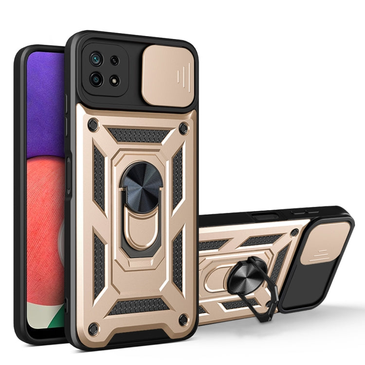 For Samsung Galaxy A22 5G Sliding Camera Design TPU + PC Phone Case