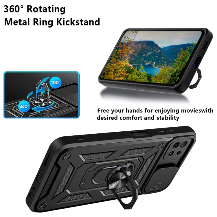 For Samsung Galaxy A22 5G Sliding Camera Design TPU + PC Phone Case