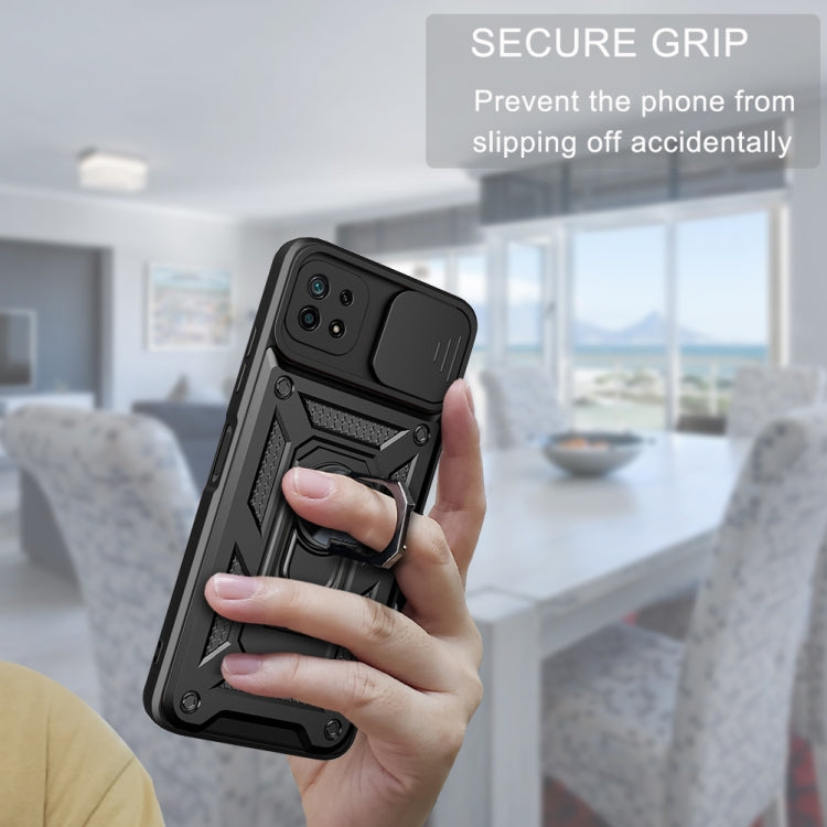 For Samsung Galaxy A22 5G Sliding Camera Design TPU + PC Phone Case