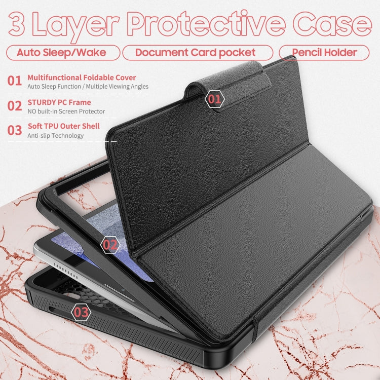 Litchi Texture PU Leather Tablet Case For Samsung Galaxy Tab A7 Lite 8.7 T220/T225