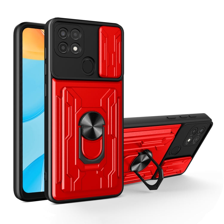 For OPPO A15 Sliding Camshield Card Phone Case