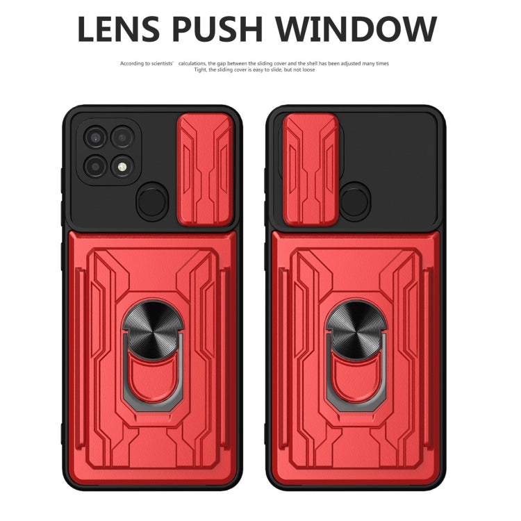 For OPPO A15 Sliding Camshield Card Phone Case