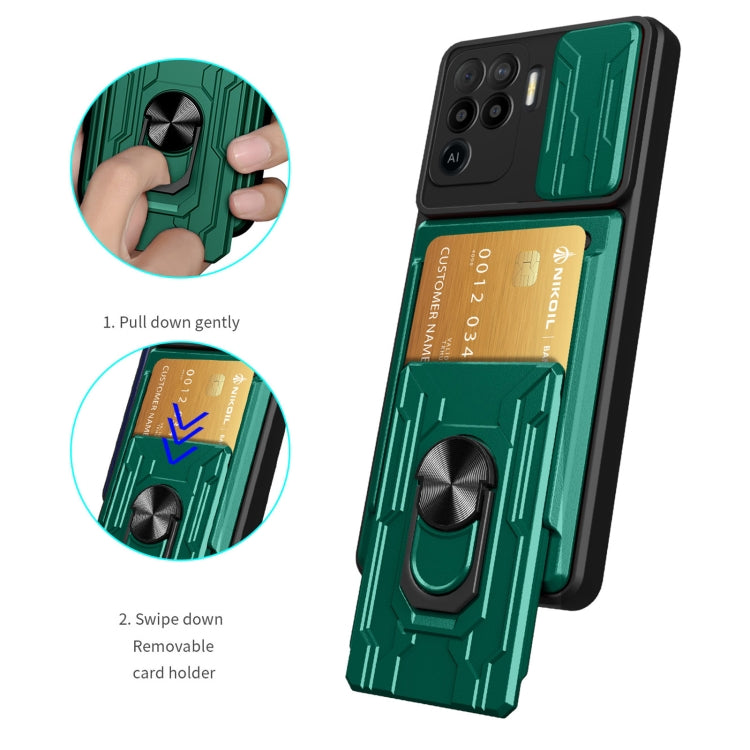 For OPPO A94 / Reno5 F Sliding Camshield Card Phone Case