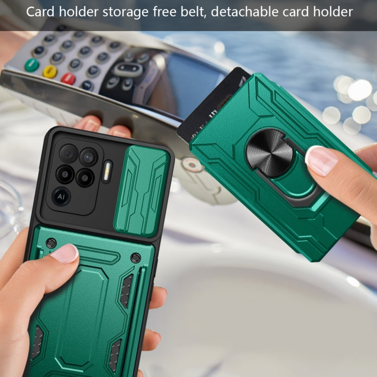 For OPPO A94 / Reno5 F Sliding Camshield Card Phone Case