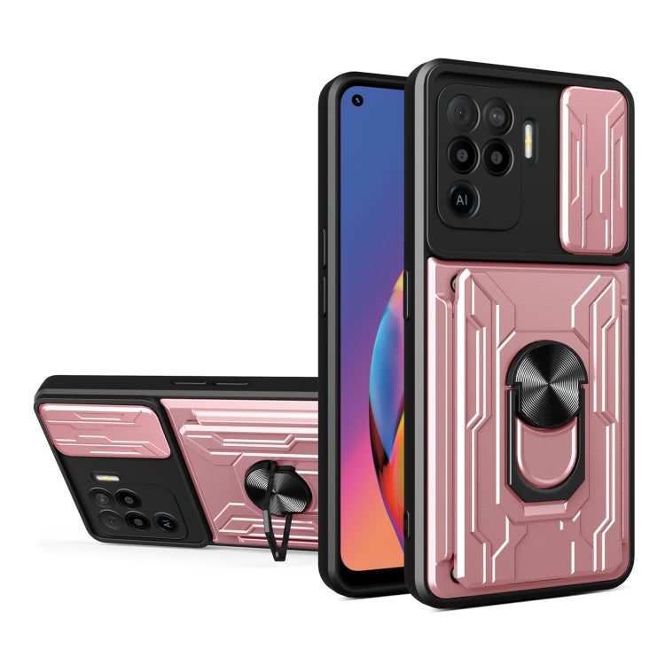 For OPPO A94 / Reno5 F Sliding Camshield Card Phone Case