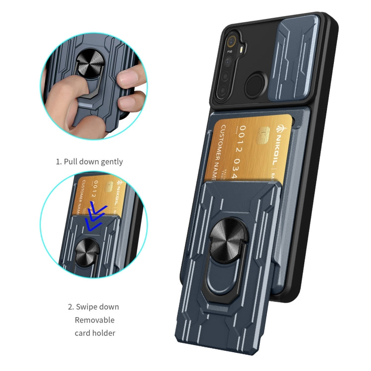 For OPPO Realme 5 / C3 Sliding Camshield Card Phone Case