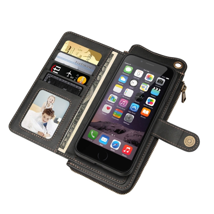 For iPhone 7 Plus / 8 Plus Multi-function PU + TPU Horizontal Flip Leather Case with Card Slots & Wallet & Photo Frame & Lanyard