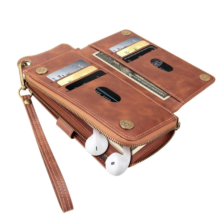 For iPhone 7 Plus / 8 Plus Multi-function PU + TPU Horizontal Flip Leather Case with Card Slots & Wallet & Photo Frame & Lanyard