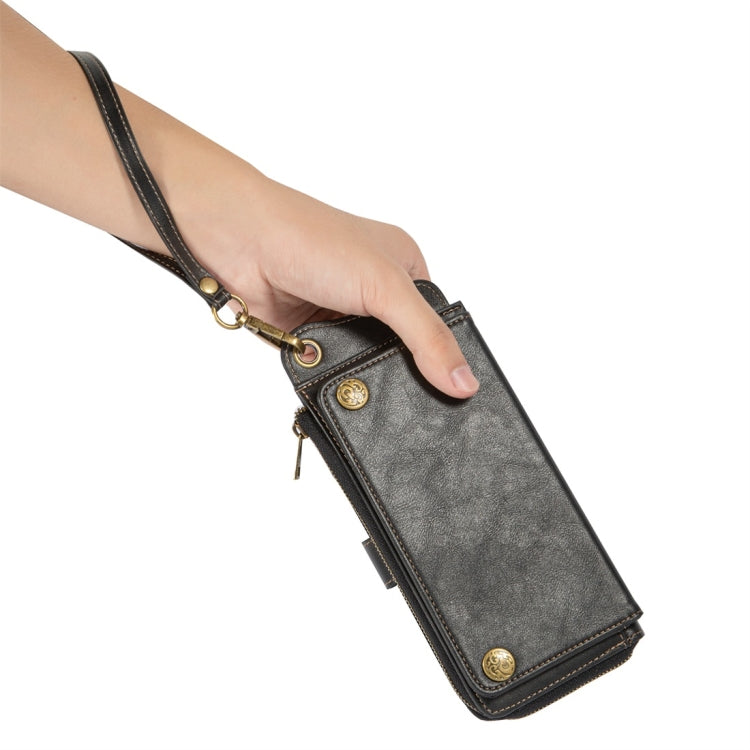 For iPhone 11 Multi-function PU + TPU Horizontal Flip Leather Case with Card Slots & Wallet & Photo Frame & Lanyard(Black)