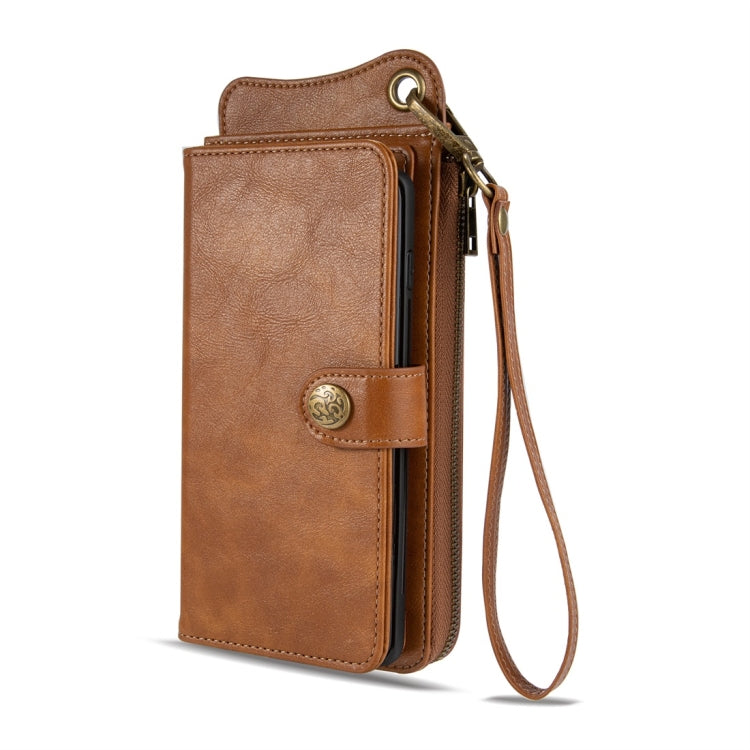 For iPhone 11 Pro Max Multi-function PU + TPU Horizontal Flip Leather Case with Card Slots & Wallet & Photo Frame & Lanyard(Light Brown)